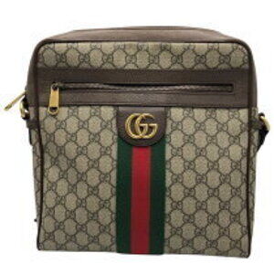 Gucci GG Supreme Ophidia Shoulder Bag brown canvas